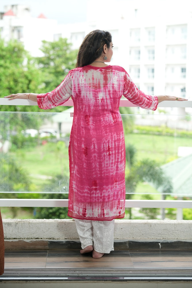 Tulip Tie-Dye Kota Kurti