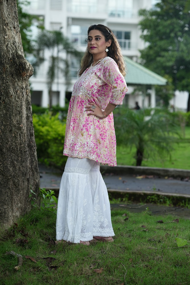 Amber short floral kurti