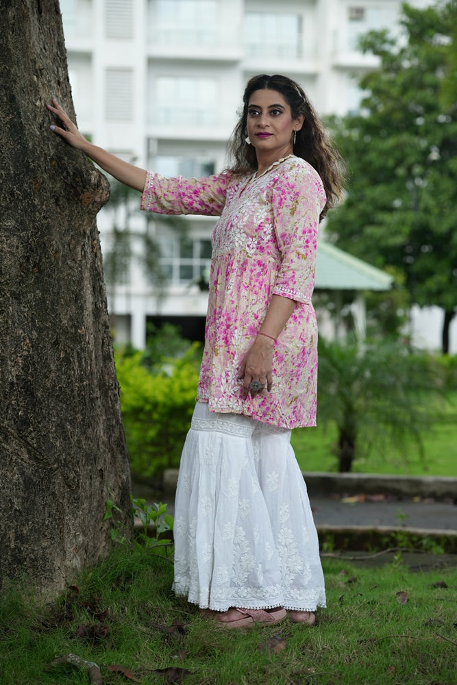 Amber short floral kurti