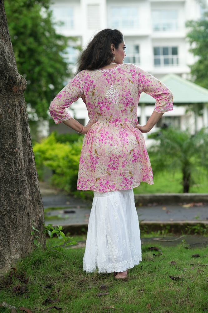 Amber short floral kurti