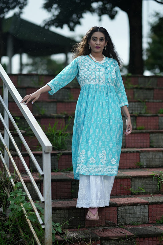 Opal one piece long angrakha gown or kurti