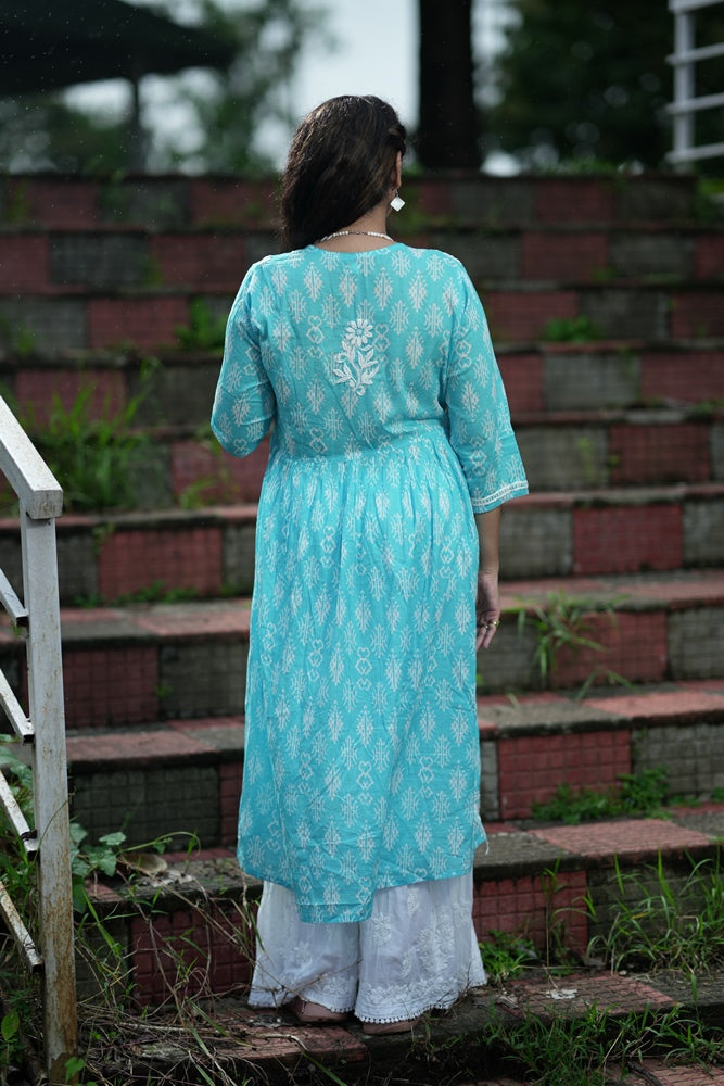 Opal one piece long angrakha gown or kurti