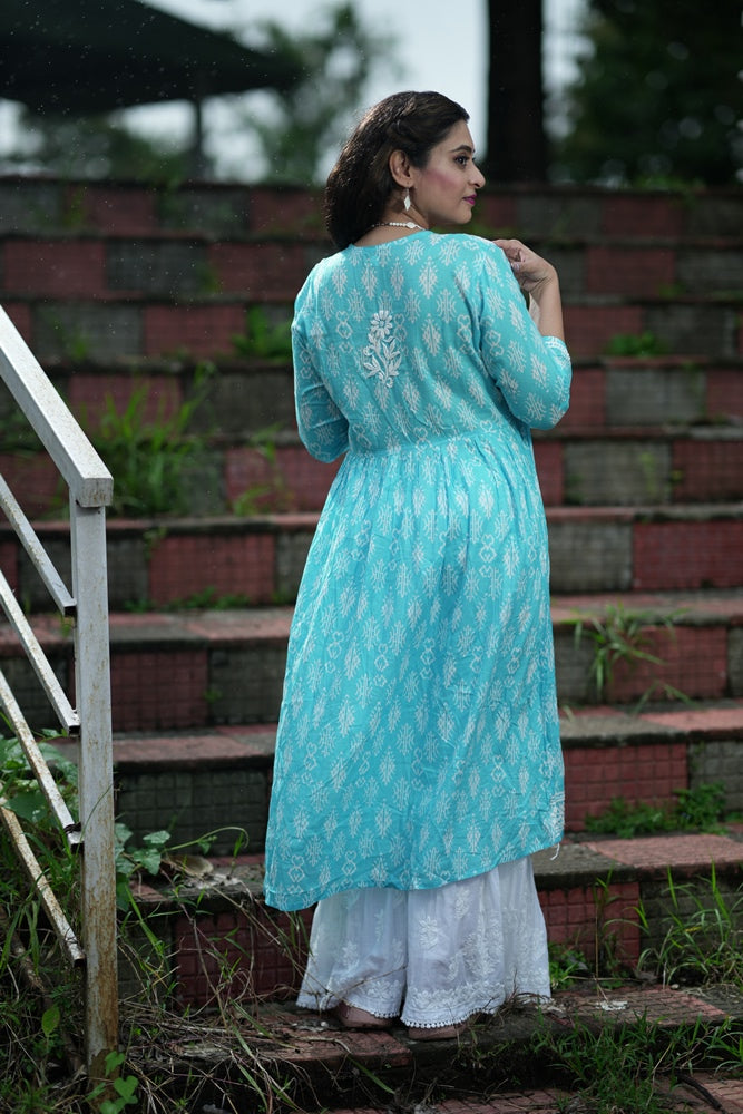 Opal one piece long angrakha gown or kurti